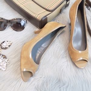 Calvin Klein Peep Toe Low Heels